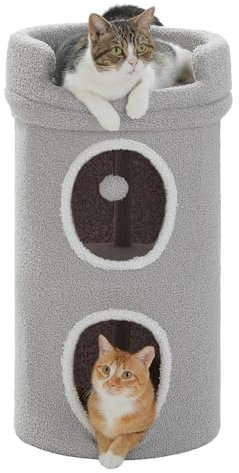 PAWZ Road 75cm Katzenhöhle mit waschbarem Kissen, Große Katzenhaus für Indoor-Katzen, Betten & Möbel für katzen, 40*40*75cm Rosa