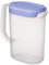 3 Pack 1.5Liter Fridge Door Jug with Lid & Handle Reusable Plastic Pitcher Container with Handle & Pouring Spout Spill-Proof Liquid Container for Milk, Juice, Water, BBQ & Party