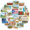Navy Peony Poetische Puerto-Rico-Reisesticker (28 Stück) – Handgezeichnete, Boricua- und Karibik-inspirierte Aufkleber für Tagebücher, Scrapbooks, Gepäck