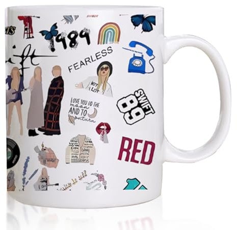 Nhemeylp Coffee Mug Singer Inspired Coffee Cup Personalised Mug Comfortable to Hold Delicate Smooth Office Tea Cup Customised Gift Suitable for Music Lover for Man Women, 350ML