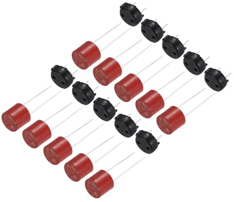 sourcing map Lot de 10 micro-fusibles cylindriques ronds miniatures avec porte-fusible pour pièces électroniques PCB LCD réparation T-5A 5 A 250 V Rouge