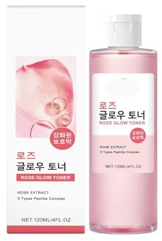 Lotion Tonique Visage À La Rose - Lotion Tonique Hydratante À L'extrait De Rose Et Aux Peptides, Éclaircit Et Raffermit La Peau, Soin Quotidien(1PCS)