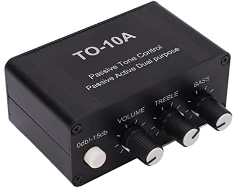 SIXRUN Mini-Stereo-Audio-Vorverstärker, Vollmetallgehäuse, Bass-Höhen-Regler, Ideal für Musikliebhaber und Heimkinosysteme