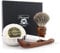 4 Pieces Wooden Shaving Set for Men’s Comes with Black Badger Hair Shaving Brush, Barber Style Cut Throat Razor (Blades NOT Included) Soap and Stainless Steel Bowl