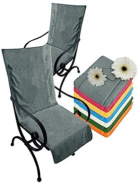 Dyckhoff Doppelpack Schonbezüge für Gartenstuhl & Gartenliege 277.297, Gartenstuhl (60 x 130 cm), grau