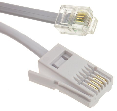 kenable 4 Wire BT Plug to RJ11 Crossover Telephone Cable 10m [10 metres]