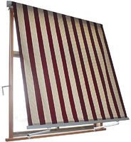 Mitepek Tenda da Sole a Caduta 3x2,5 mt Beige/Bordeaux, Finestra o Balcone Milos