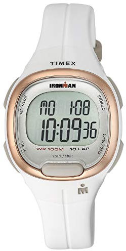 Timex Ironman Montre numérique pour Femme avec Bracelet en résine Blanche 33 mm TW5M19900