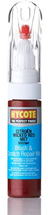 Hycote Brush and Scratch Repair Nib Touch Up Paint, Citroen Wicked Red (Metallic), 12.5 ml