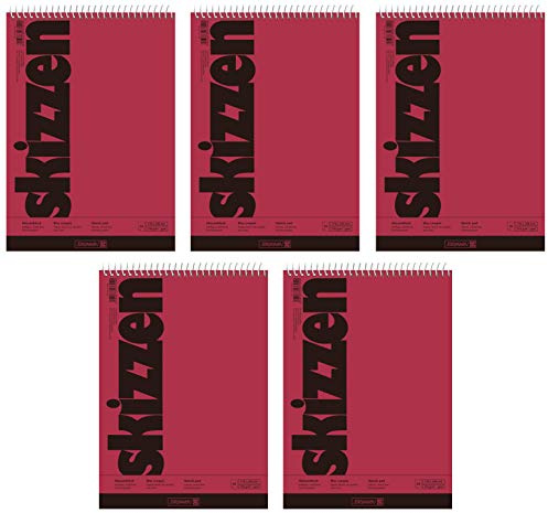 BRUNNEN BrunnenZeichen-/Skizzenblock (110 g/m²,mit Spirale) (5, B4)