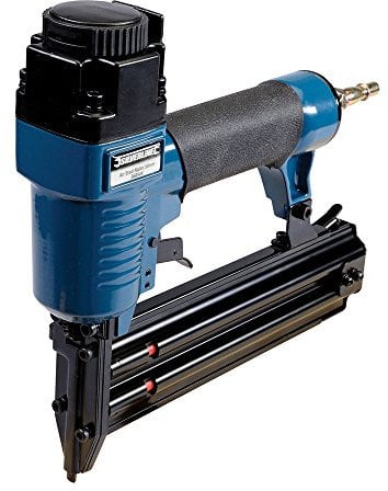 Lightweight Air Brad Nailer/Nail Gun –18 Gauge (10-50mm Nails)– Fixing Hammer Tool ¼” Hose Connector | Felt Roofing Beading Skirting Door Frame Wood