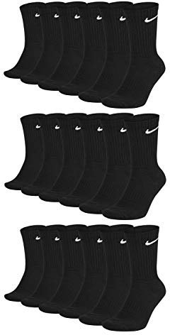 Nike U NK Everyday CUSH Crew Lot de 3 paires de chaussettes Noir/noir/blanc - - 34/38 EU