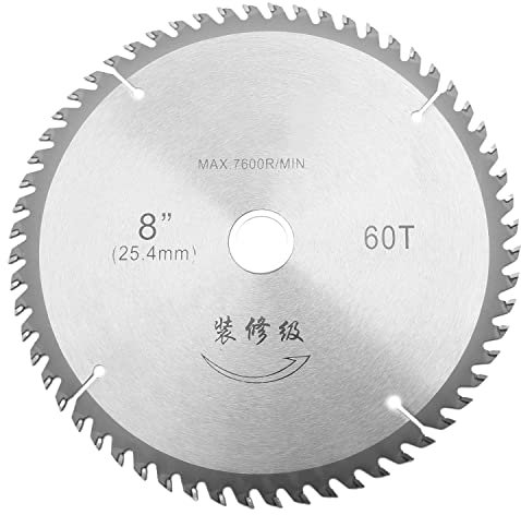 Utoolmart Lame de scie circulaire à 60 dents avec pointe en carbure pour bois 60 dents Lame de scie circulaire pour finition extra fine 1 pièce