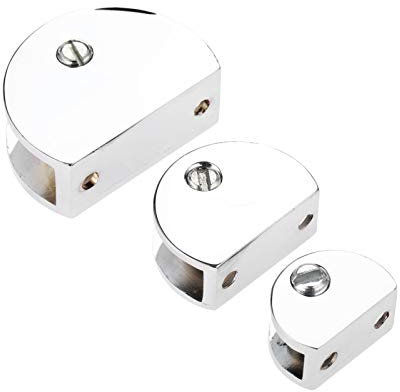 Pinceaux de verre 1pc Support de support Tablettes en alliage de zinc Support Coin support de coin Clips pour fenêtre Balustrade Handrail 8/10 / 12mm DUO ER (Size : 8mm)