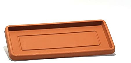 Sottovaso Rettangolare in Resina 70 cm. Terracotta