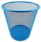 Tradineur - Papelera de Rejilla - Fabricado en Metal - Ideal para Oficinas, Habitaciones y Aulas - Ø 26 x 25 cm - Color Azul