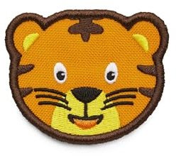 Affenzahn Klett Badge mit verschiedenen Tiermotiven, geeignet für den Daydreamer Abenteuer Rucksack Tiger - Gelb