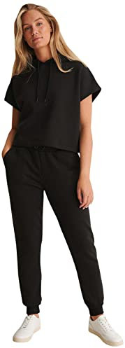 NA-KD Hoodie Vest Chalecos suteres, Negro, M para Mujer