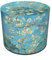 Bertoni Hocker Sitzhocker Pouf für Balkon & Garten Puff Codura Wetterfest 40 x 40 cm Garten Sitzsack Outdoor & Indoor Runder Sitzpouf mit abnehmbarem Bezug Waschbar Almond