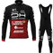 SGCIKER 2022 Team ANDRONI Winter-Thermo-Fleece-Radtrikot-Set, Langarm-Wärmer für Herren, Fahrradhemd, MTB-Fahrradbekleidung, Trägerhose, 9D-Gelpolster (L)