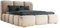 GRAINGOLD Bubble Bett 200x200, Polsterbett mit Bettkasten, Polsterbett mit Stauraum, Samt, mit Lattenrost, mit Kopfteil, ohne Matratze (Beige, 200x200)