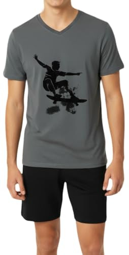 Jungen Schlafanzug kurz, weicher Single-Jersey aus 100% Baumwolle und mit Hose in Bermuda Form