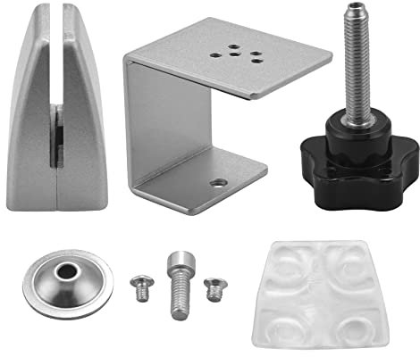 Pvczool 4 StüCke BüRo Schreibtisch Trennwand Klemme Sichtschutz Clip Halter Halterung Bildschirm Schall Wand Klemme Trennen Wand für Tisch Klemme -Silber