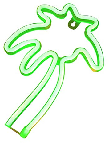 ORFOFE Neon Lampe Im Palmbaum-design Usb Oder Batteriebetriebene -dekoration Für Schlafzimmer Und Bar Atmosphärenlampe Grünem Licht