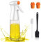 Simpeak Ölsprüher, Glas Sprühflasche für Speiseöl, Ölspray mit Ersatzdüsen/Bürsten, Olivenöl Spray, Öl Spray, Oil Sprayer für Kochen, BBQ, Grillen, Pasta, Salate, Backen (200ml)