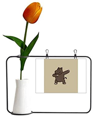 Hippo Stehende Haltung Art Deco Fashion Tulpe Künstliche Blumenvase Dekoration Karte