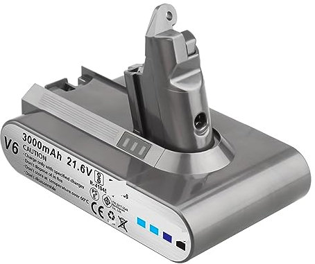 Batterie de Remplacement Li-ION 3000 mAh 21,6 V, Compatible avec la Batterie d'aspirateur Dyson V6 DC58 DC59 DC61 DC62 SV09 SV07 SV06 SV04 SV03 (Color : 1 Pc Battery)