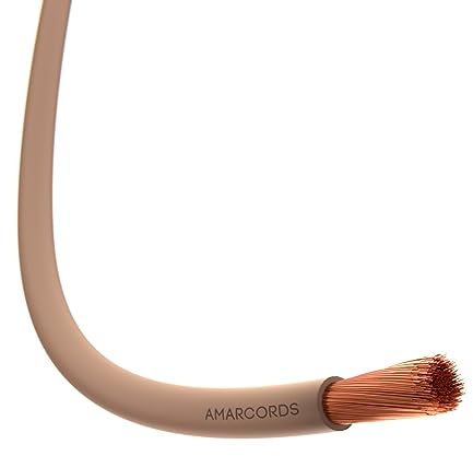 Amarcords - Cavo elettrico sezione 1x4mm colore MARRONE. Cordina Unipolare FS17, 10 metri