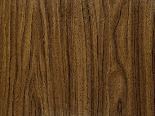 DecoMeister Klebefolie in Holzoptik Deko-Folie Holzdekor Holz-Maserung Selbstklebefolie Möbelfolie Holzfolie Selbstklebend Folie für Möbel nach Maß 67,5cm x 50cm Nussbaum Mittel