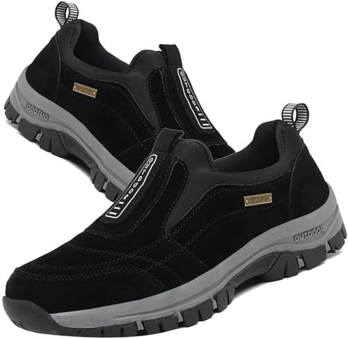 Aocase Zapatillas ortopédicas para Hombre Mocasines y Pantuflas Hombre Mocasines sin Cordones para Hombre Deporte para Senderismo al Aire Libre para Hombre,Negro,44/270mm