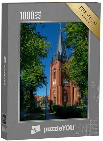 Puzzle 1000 Teile XXL „Turm der neugotischen Kirche St. Martin in Cuxhaven“