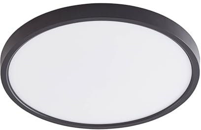 Lindby LED Deckenleuchte Pravin (Modern) in Schwarz (1 flammig,) - Lampe Deckenlampe Wohnzimmerleuchte
