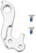 LT Easiyl Fahrrad Schaltauge GH-085 Schalthaken Fahrrad Heckhaken Aluminiumlegierung mit 2 Schrauben Kompatibel mit Marwi Kompatibel mit Cube Wheel Silber
