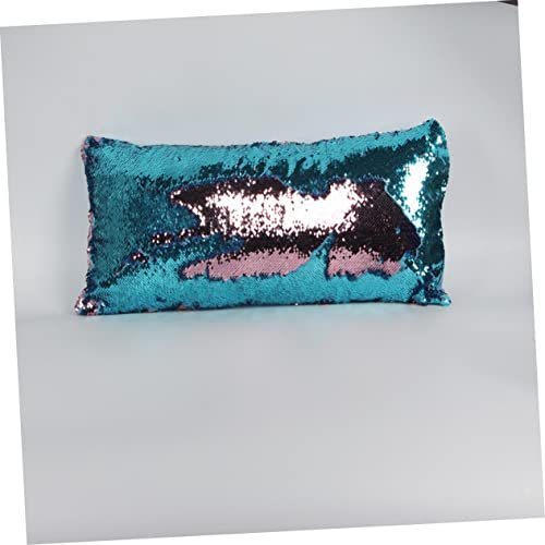 MAGICLULU Pailletten Kissencover Glitzer-Design Für Zuhause Party Wohnzimmer Schlafzimmer Blau Leicht Langlebig