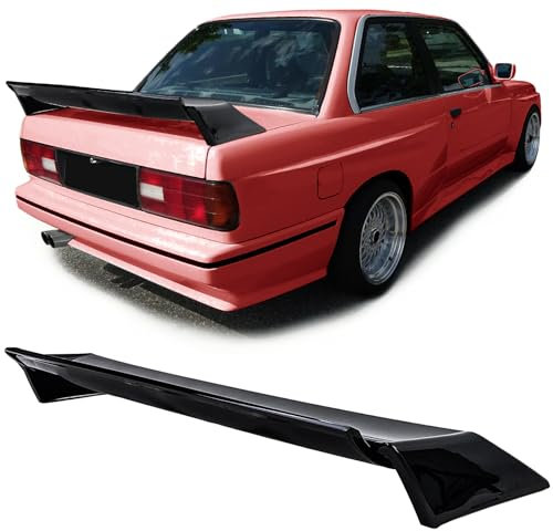 Heckspoiler Heckflügel Evo Look Schwarz Glanz aus ABS passt für 3er BMW E30