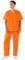 Applysu Unisex Orange Prisoner Costume Suit Jail Convict Inmate Robbers Halloween Fancy Dress Costume Outfits, Matching Orange Top and Trousers
