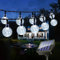 Caldarax Solar Lichterkette Aussen 8M, 30 LED Lichterkette Außen Solar, IP65 Wasserdicht, 8 Modi Kristall Kugeln für Garten, Balkon Deko, Terrassen, Weihnachten, Hochzeit, Party, Bäume (Kaltweiß)