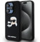 CG Mobile Karl Lagerfeld KLHMP15LSKCHPPLK Hülle für iPhone 15 Pro 6.1 Schwarz hardcase Silicone Karl & Choupette
