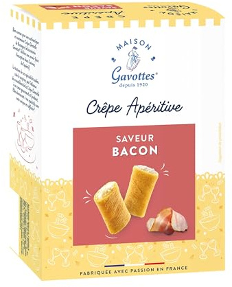 Maison Gavottes - kleine gefüllte Crêpes mit Cheddar und Bacon - Millcrepes - 110g, Menge:3 Stück