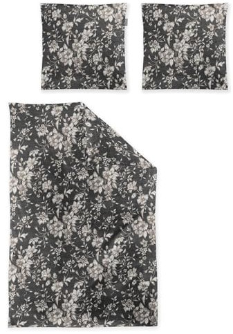 Irisette Flausch-Cotton Bettwäsche Zobel 8558 grau, 1 Bettbezug 135 x 200 cm + 1 Kissenbezug 80 x 80 cm