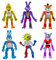 Anime Fnaf Figur Sicherheitsverletzung Statue Spiel Fnaf Cake Topper Actionfiguren-Set 6 Stück FNAF Figuren Desktop Geburtstag Party Dekoration Sammlerstück Geschenk 10 cm