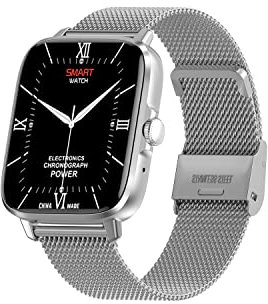 DAJS Smart Watch 1.9 IPS HD Screen Smartwatch DT102, GPS Navigation, NFC, ECG Full Health Monitoring Fitness Tracker, Multi Sports Modes Smart Watch for Men Women (Silver)