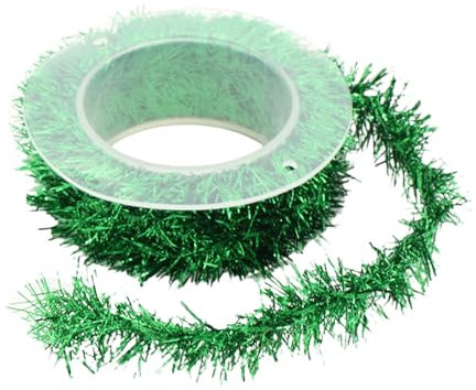 Qinlenyan Corda di lana colorata per decorazioni artigianali assortimento di nastro di Natale multicolore fai da te decorazione dell'albero di Natale filo metallico forme flessibili verde festivo