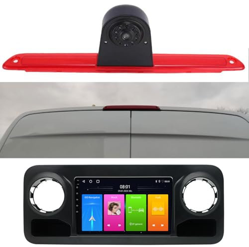 10 Zoll GPS Navi Navigationsgerät für Auto, LKW PKW,Carplay & Android Auto Tragbares Autoradio+Bremslicht Rückfahrkamera Ersatz für Mercedes-Benz Sprinter 3,5-T Bus Kasten B907 B910