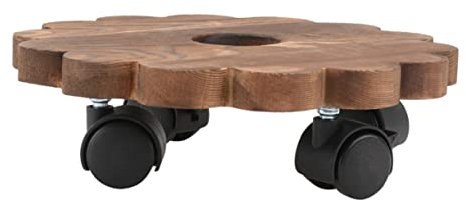 CIYODO Support De Pot à roulettes Plateau De Jardinière pour Plantes Support Amovible pour Pot De Fleurs avec Système De Drainage