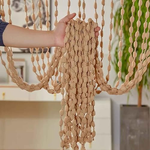 String Curtains For Doorways Interior Beaded Curtain Beaded Curtain For Closets Divider Strip Tassel Beads Curtain For Doorway Window Living Room Bedroom Decor(Brown)